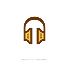 Fototapeta premium Abstract Cowboy Door as Headphone sign
