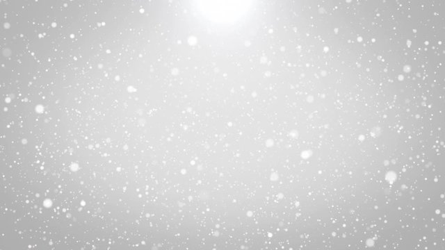 Abstract winter background with white falling snow ice particles