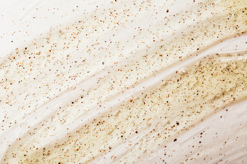Scrub smear on white background. Beauty concept.