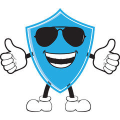 cartoon characters with shield