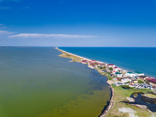 Curortnoe sea spit resort in Odessa region in Ukraine.