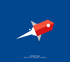 Abstract Rocket of the Price tag