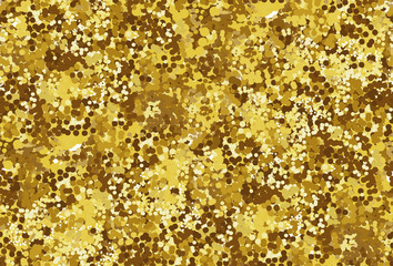 Seamless gold glitter texture. Golden confetti decoration template. Perfect luxury design. Vector abstract illustration.