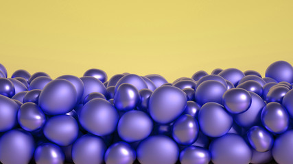 Fototapeta premium Beautiful background with beads, particles and simulation. 3d illustration, 3d rendering.