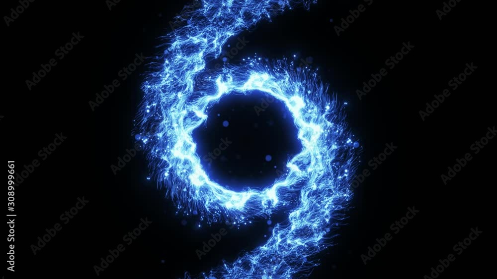Poster Intro Logo Reveal With Sparkling Magic Particles/ 4k animation of an abstract background with magic colorful particles spiralling and disappearing