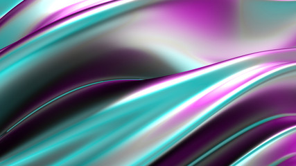 Beautiful luxury elegant backdrop with silk fabric drapery. 3d illustration, 3d rendering.