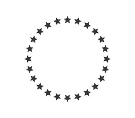 Circle of Stars. Isolated Vector Illustration