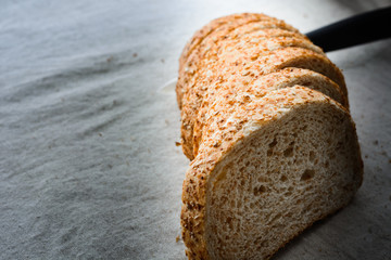 natural fresh bread on a board