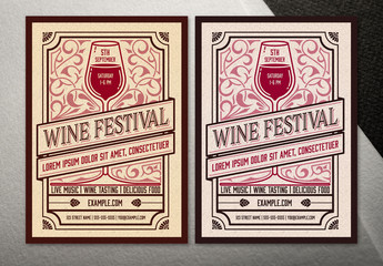 Wine Event Poster Layout