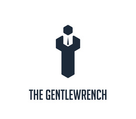 abstract gentle wrench Sign. Isolated Vector Illustration