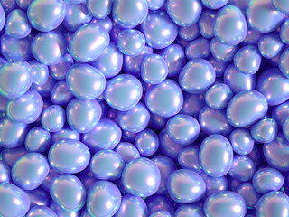 Beautiful background with beads, particles and simulation. 3d illustration, 3d rendering.