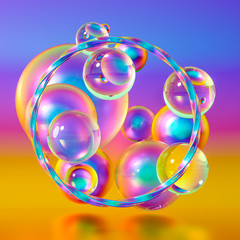 Beautiful background with geometric shape. 3d illustration, 3d rendering.