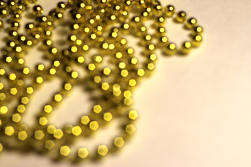 Golden bokeh from the beads