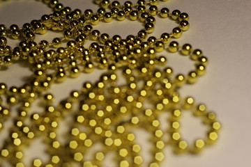 Golden bokeh from the beads
