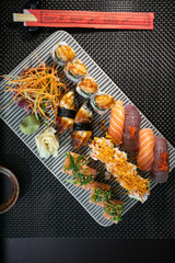 sushi plate close up photo