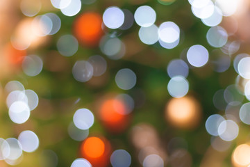 Bokeh Light Christmas Lights background. According to the Christmas festival