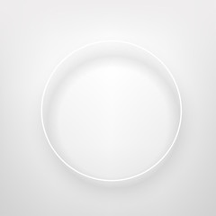 White square, frame on a bright wall vector banner design. Vector template for poster, web, landing, page, cover, ad, greeting, card, promo