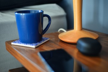 cup of coffee and cellphone 