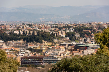 Obraz premium beautiful panorama of Rome, architecture and environment