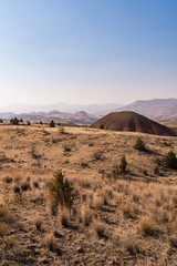Fototapeta na wymiar Views of the arid landscape of Painted Hills