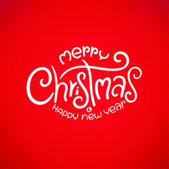Merry Christmas and Happy new year greeting card