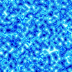 Background with seamless liquid chrome pattern. Colors: sky blue, blue green, pacific blue, cornflower, cerulean.