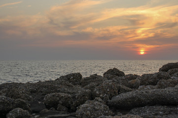beautiful sea at sunset