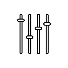 audio mixer icon in trendy flat design
