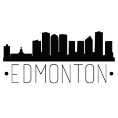 Fototapeta premium Edmonton Canada. Banner Design. City Skyline. Silhouette Vector. Famous Monuments.