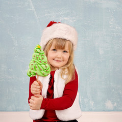 Weihnachtslolli naschen