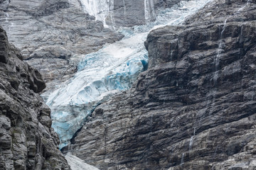 Detail vom Kjenndalsbreen Gletscher im Jostedalsbreen Nationalpark, Norwegen