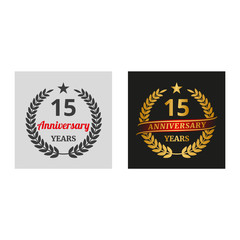 Anniversary laurel wreath in two versions.