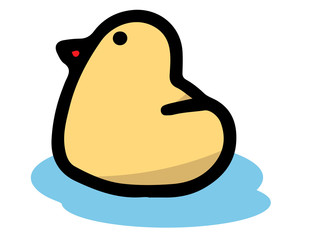 おもちゃのアヒルのイラスト