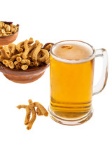 Mexican snacks in white background