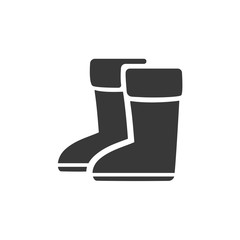 Rain boots. Isolated icon. Winter footwear vector illustration