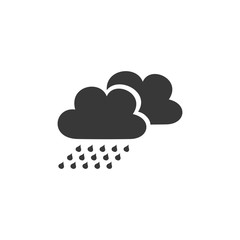 Rain with clouds. Isolated icon. Weather vector illustration