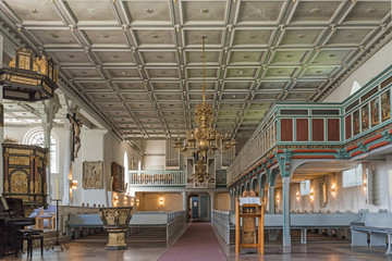 Innenraum der St.-Jürgen-Kirche in Heide; Holstein; Deutschland