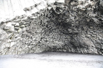 Halsanefshellir sea caves (basalt columns) near Reynisfjara, Iceland