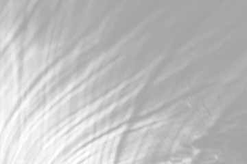 Obraz premium Water texture overlay effect for photo and mockups. Organic drop diagonal shadow and light caustic effect on a white wall. 