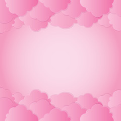 Pink cloud vector illustration