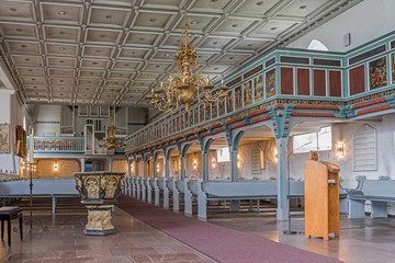 Innenraum der St.-Jürgen-Kirche in Heide; Holstein; Deutschland