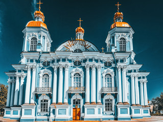 Fototapeta na wymiar St. Nicholas Naval Cathedral . St. Petersburg