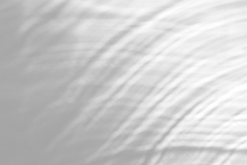 Water texture overlay effect for photo and mockups. Organic drop diagonal shadow and light caustic effect on a white wall. 