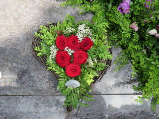hearty grave decorations, a beautiful arrangement in love