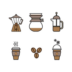 Coffee making vector 