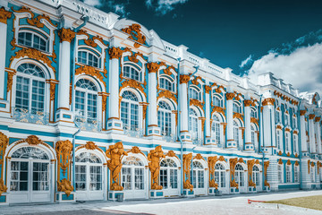 Fototapeta na wymiar Katherine's Palace hall in Tsarskoe Selo (Pushkin).