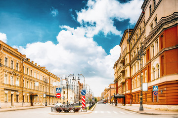 Naklejka premium Miejski widok z Sankt-Petersburga. Rosja
