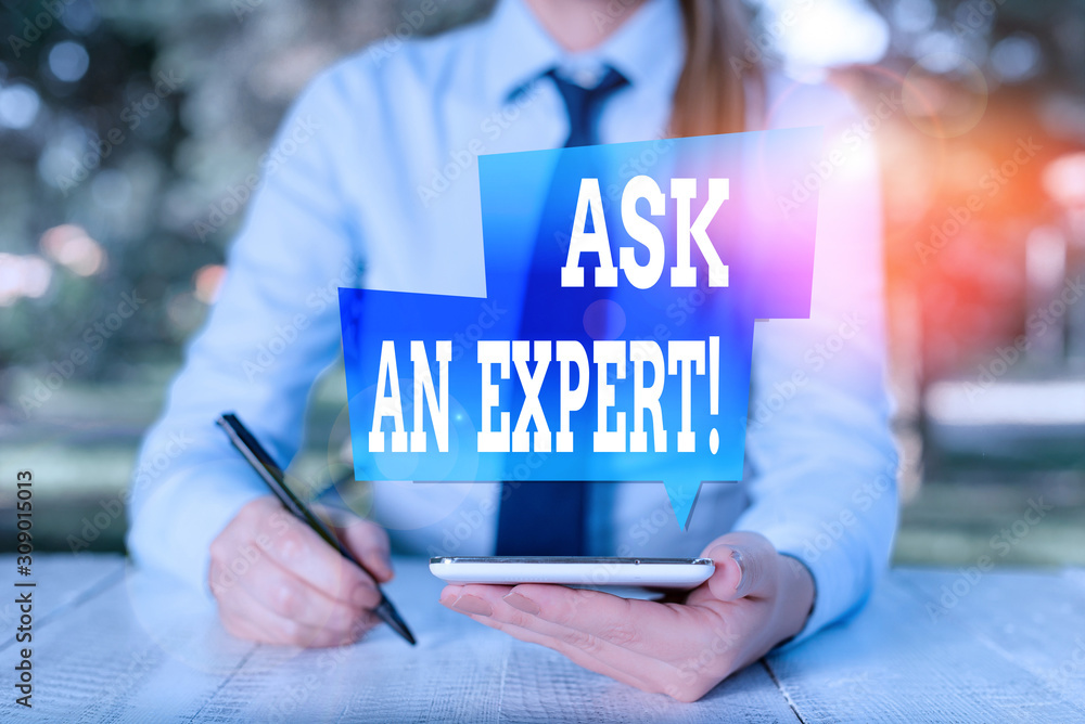 Poster word writing text ask an expert. business photo showcasing confirmation that have read understand an