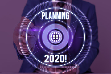 Fototapeta premium Handwriting text writing Planning 2020. Conceptual photo process of making plans for something next year