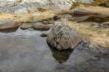 The rocks on the seashore